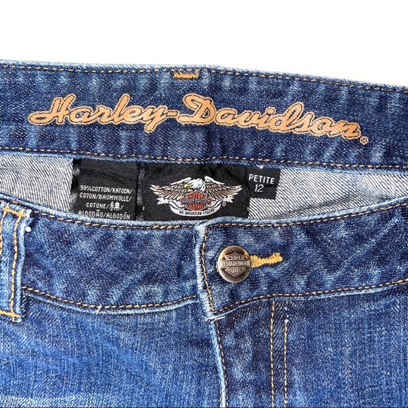 Harley-Davidson bootcut medium dark wash jeans - Picture 3 of 7